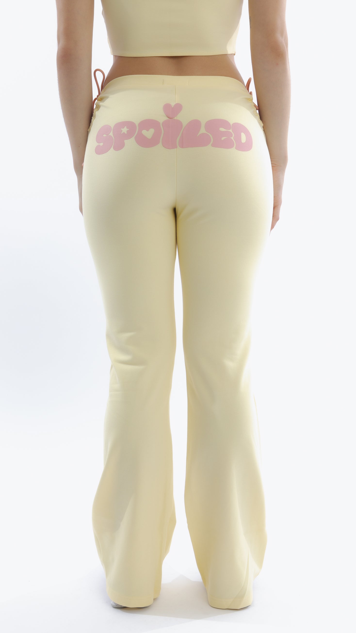 Spoiled flared pants yellow & pink – LuoLuoNYC