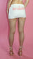 Spoiled miniskirt white & pink