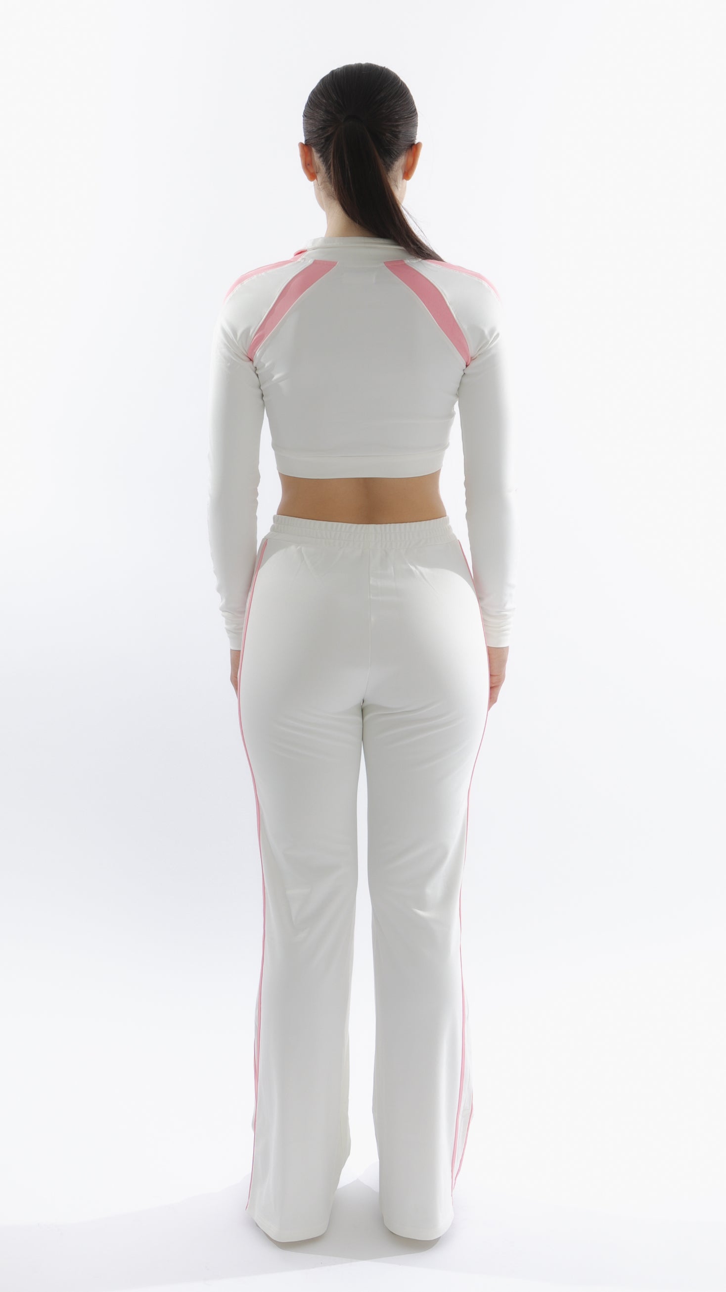 Spoiled flared sweatpants white & pink – LuoLuoNYC