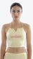 Spoiled halter top yellow & pink