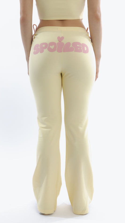 Spoiled flared pants yellow & pink